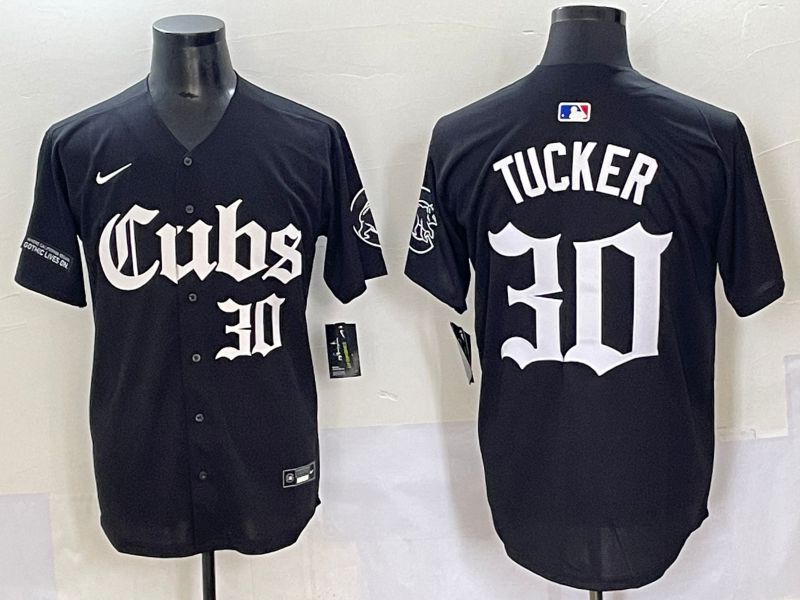 Men 2025 Chicago Cubs #30 Tucker Black Five generations Joint Name Nike MLB Jersey style 9